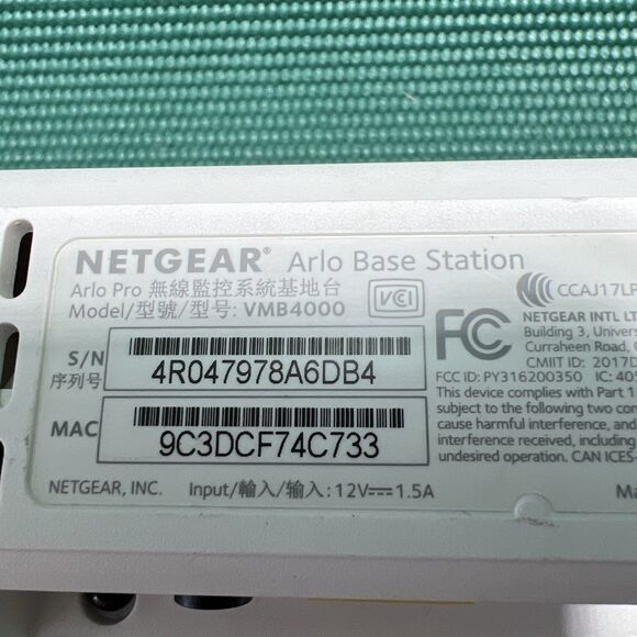 Netgear Arlo  VMB4000 Wireless Security Camera Base Station with AC Adapter - Picture 6 of 6